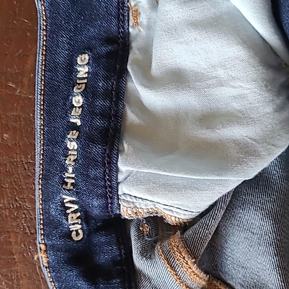 American Eagle curvy hi-rise jegging blue jeans womens size 0 Short - Picture 3 of 7